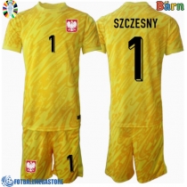 Fotballdrakt Barn Polen Wojciech Szczesny #1 Keeper Hjemmedraktsett EM 2024 Kortermet (+ Korte bukser)